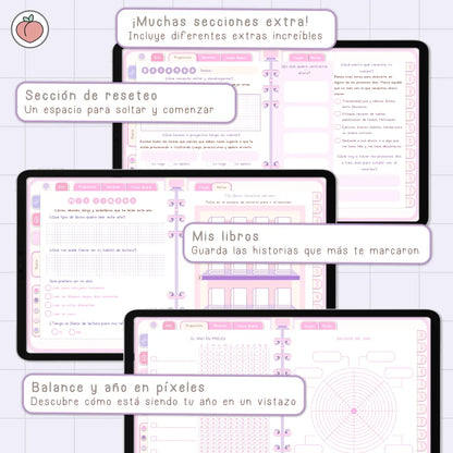 AGENDA DIGITAL MINIMALISTA PRO 2027: Incluye curso, tutoriales, stickers y recursos. Edición lavanda y rosa