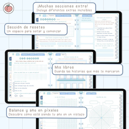 AGENDA DIGITAL MINIMALISTA PRO 2026/2027: Incluye curso, tutoriales, stickers y recursos. Edición azul