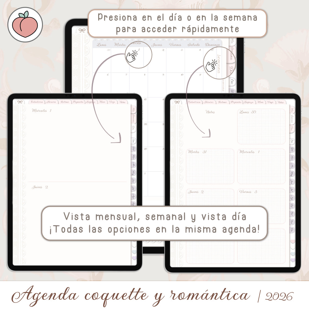 agenda virtual vintage y digital