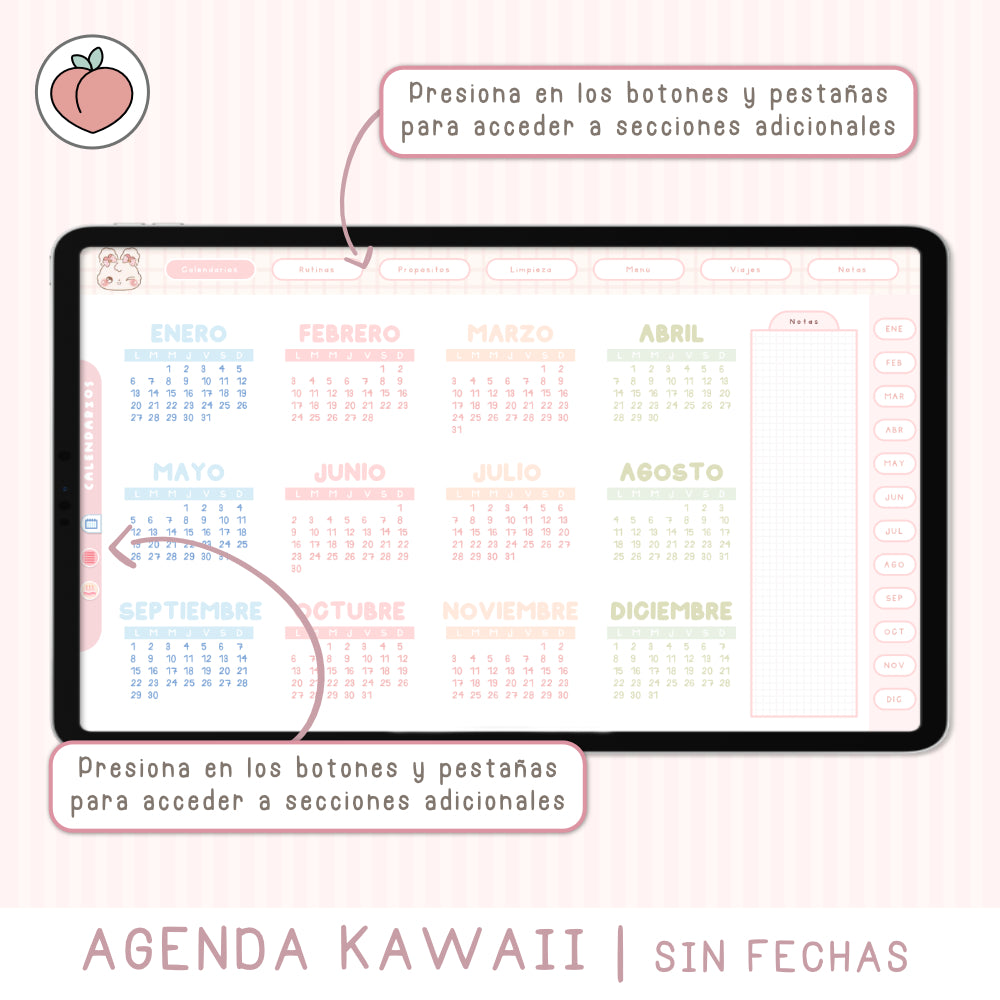 KAWAII DIGITAL PLANNER | UNDATED