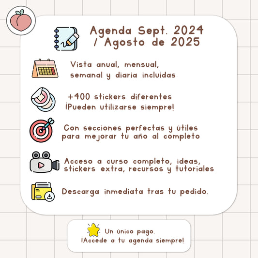 AGENDA DIGITAL PRO 2024/2025 | MINIMALISTA EDICIÓN NUDE