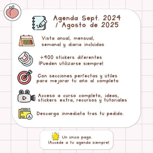 AGENDA DIGITAL PRO 2024/2025 | MINIMALISTA EDICIÓN PASTEL