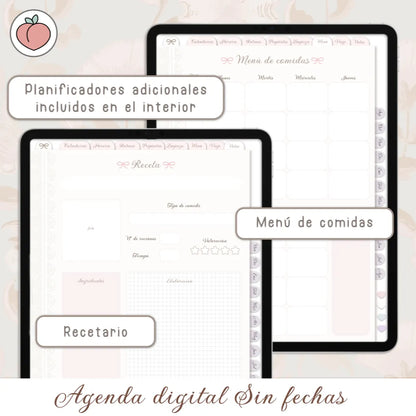Agendas digitales con recetario