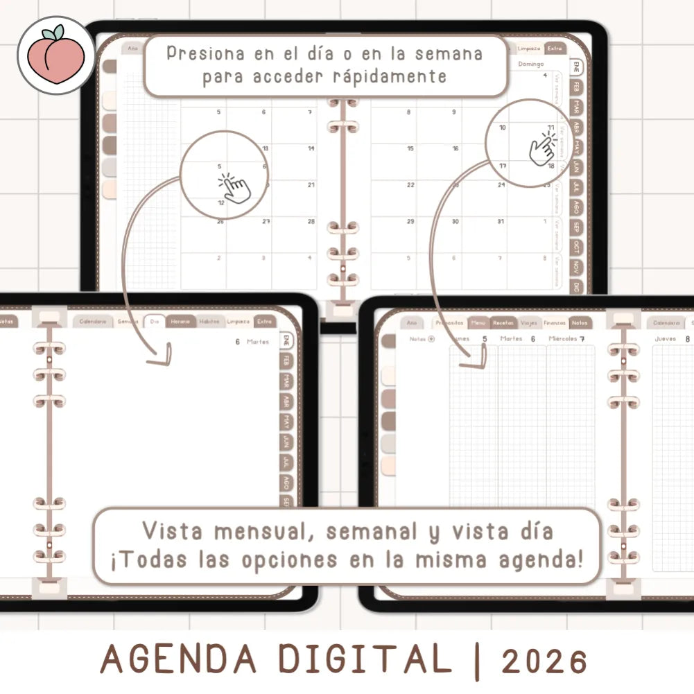 agendas digitales minimalistas y sencillas