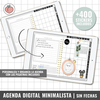 agendas digitales minimalistas sin fechas
