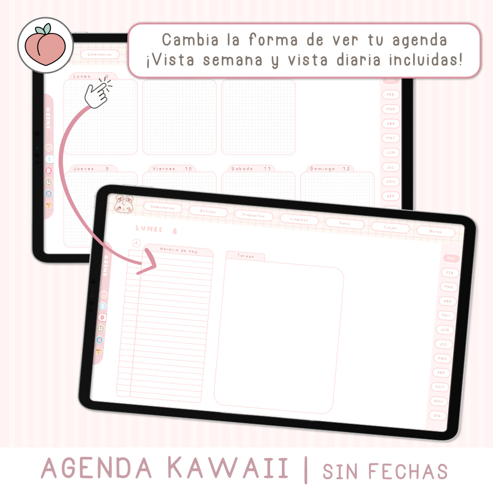 KAWAII DIGITAL PLANNER | UNDATED