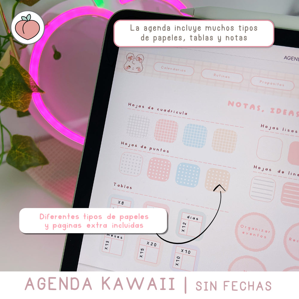 KAWAII DIGITAL PLANNER | UNDATED