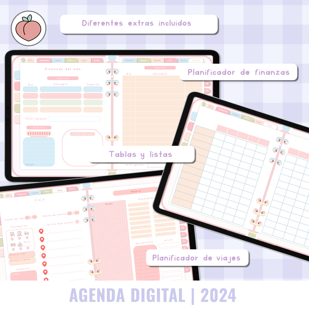 Agenda digital 2024 edición pastel