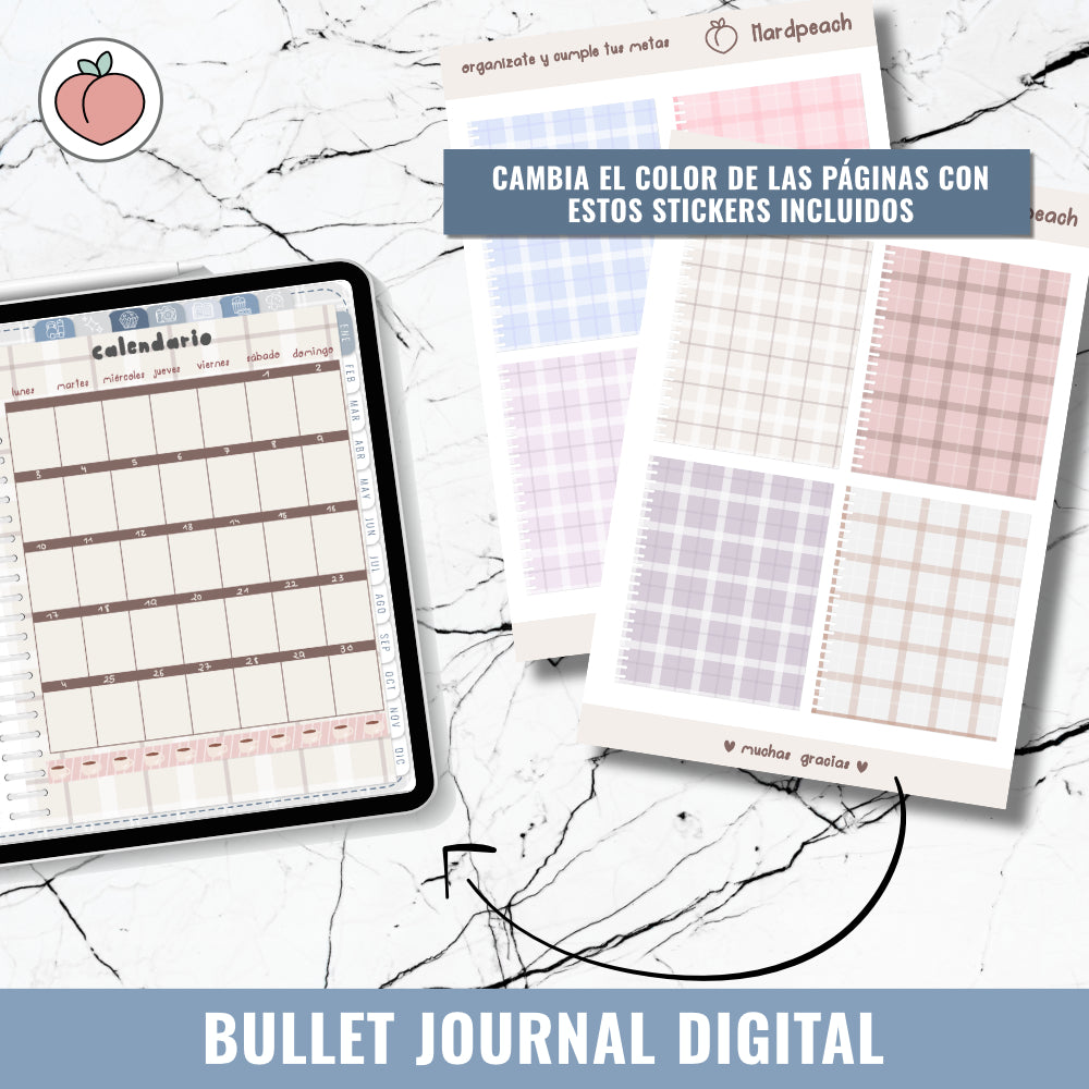 DIGITAL BULLET JOURNAL | SEA FOAM - Spanish version