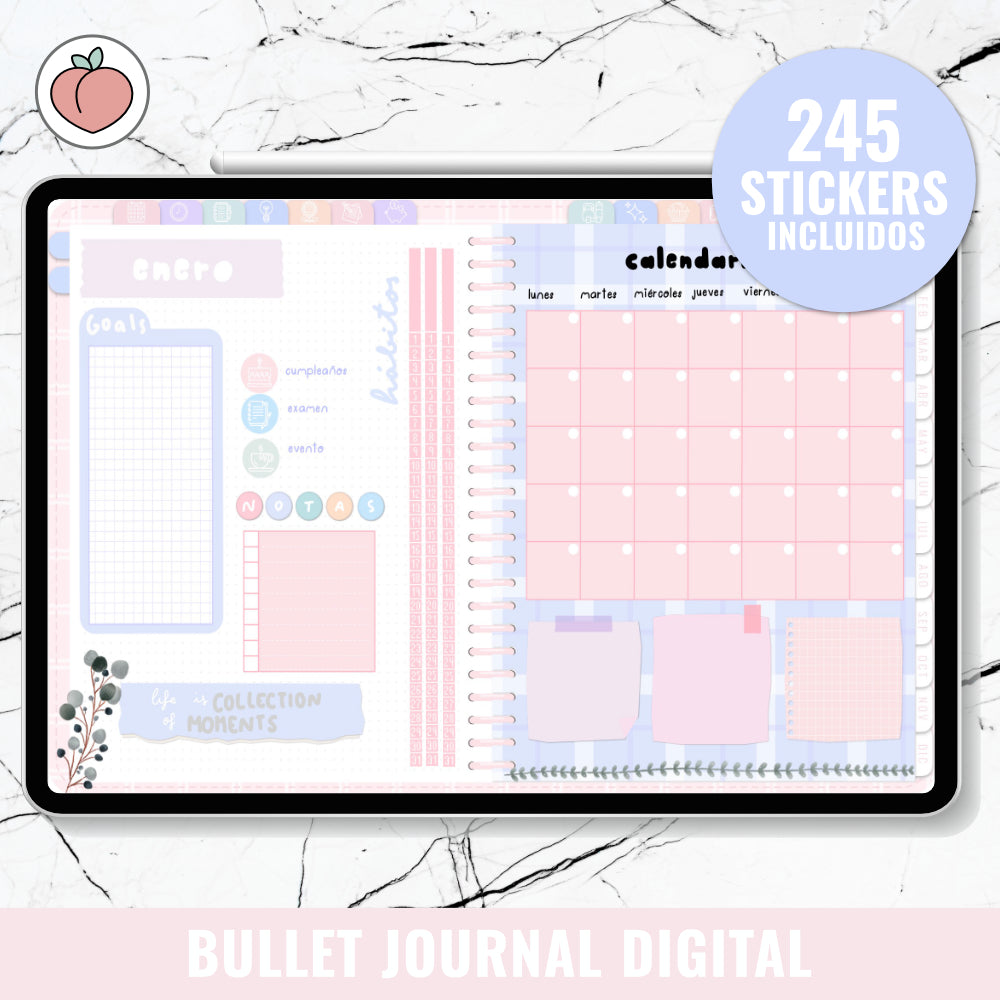 DIGITAL BULLET JOURNAL | SWEET CANDY - Spanish version