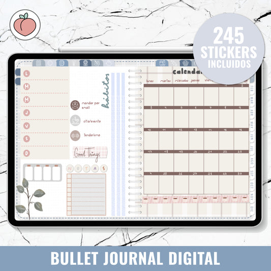 BULLET JOURNAL DIGITAL - SEA FOAM  | CREA TU AGENDA DIGITAL, PLANIFICADOR DIGITAL...