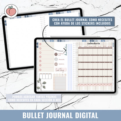 DIGITAL BULLET JOURNAL | SEA FOAM - Spanish version