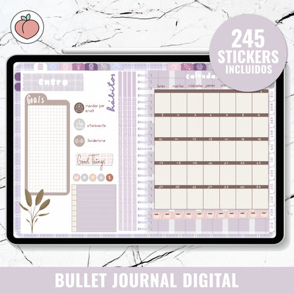 BULLET JOURNAL DIGITAL - PEARLY LAVENDER  | CREA TU AGENDA DIGITAL, PLANIFICADOR DIGITAL...