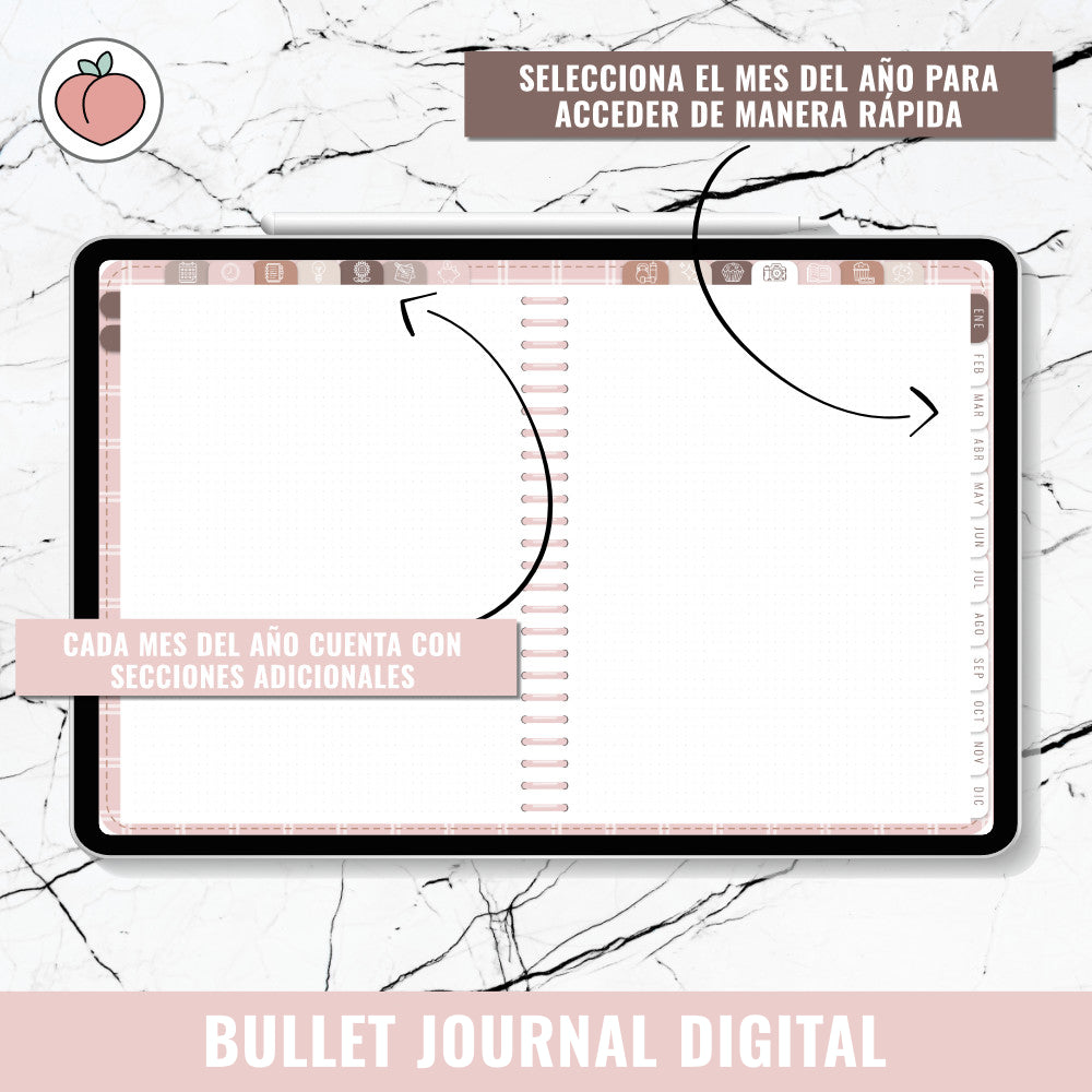 DIGITAL BULLET JOURNAL | PINK BERRY - Spanish version
