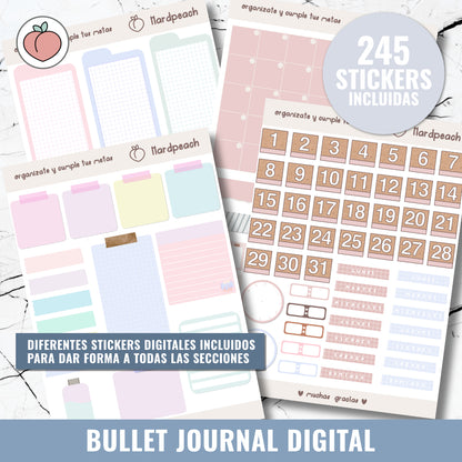 DIGITAL BULLET JOURNAL | SEA FOAM - Spanish version