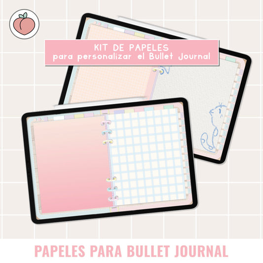 PAPELES PARA BULLET JOURNAL DIGITAL: Colección de stickers digitales