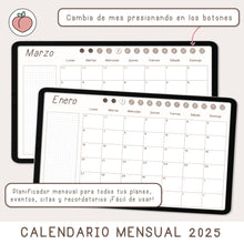 Cargar imagen en el visor de la galería, CALENDARIO 2025 HORIZONTAL - PLANIFICADOR DIGITAL MENSUAL | MINIMALISTA
