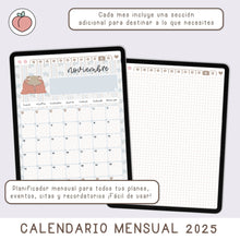 Load image into Gallery viewer, 2025 VERTICAL CALENDAR - MONTHLY DIGITAL PLANNER  - Spanish version
