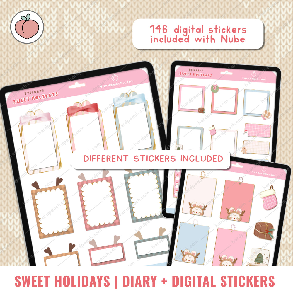 CHRISTMAS DIGITAL DIARY + STICKERS WITH CLOUD | SWEET HOLIDAYS