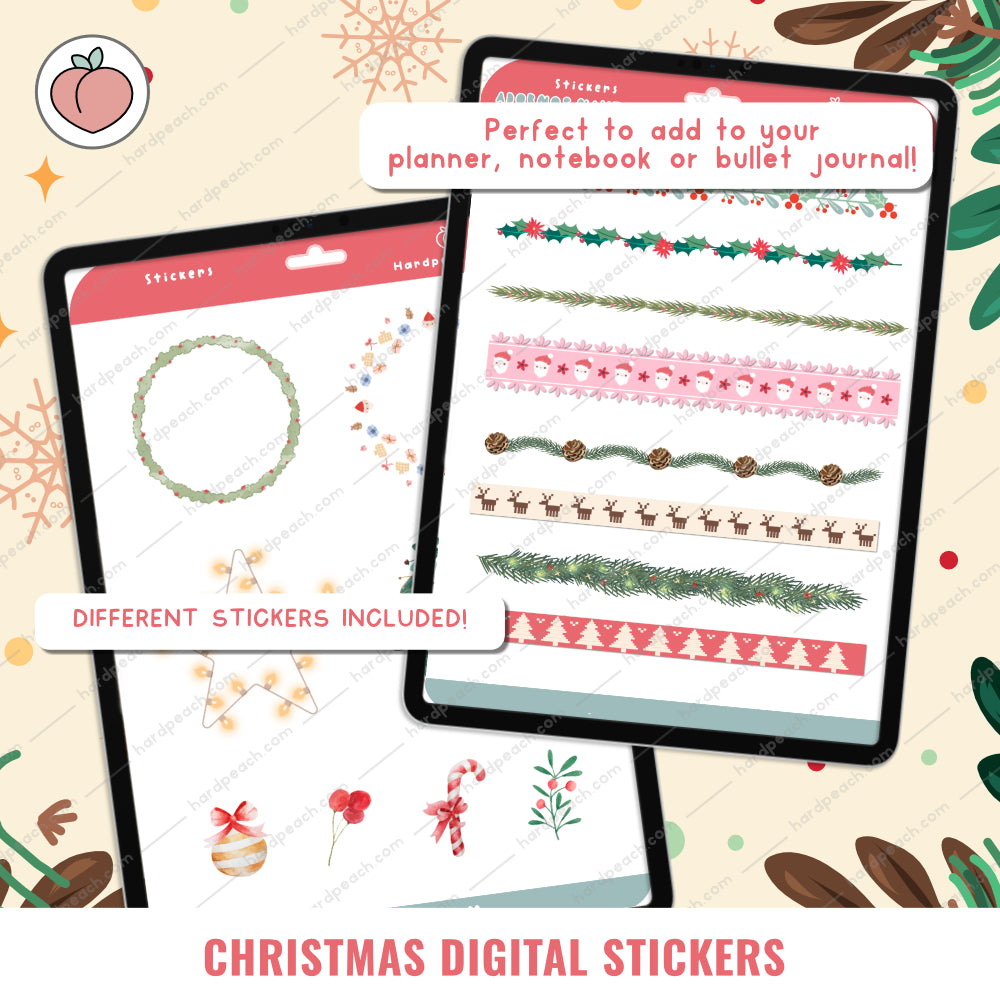 christmas digital stickers