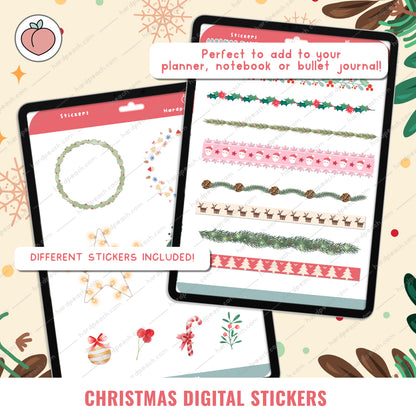 christmas digital stickers