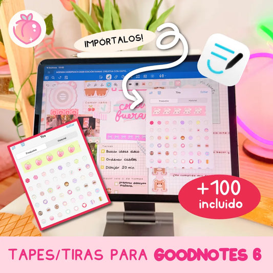 cintas para Goodnotes 6 washi tapes