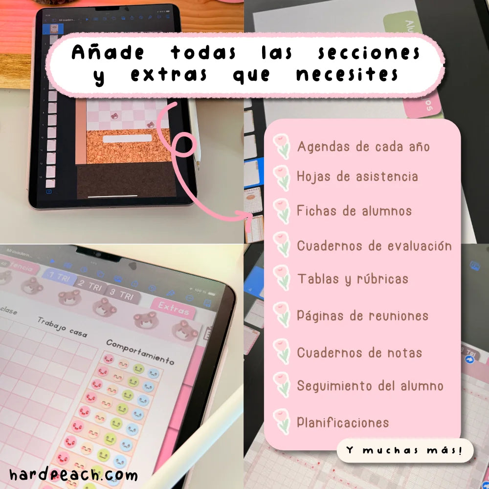 Comenzar una agenda docente digital con secciones y cuaderno del profesor