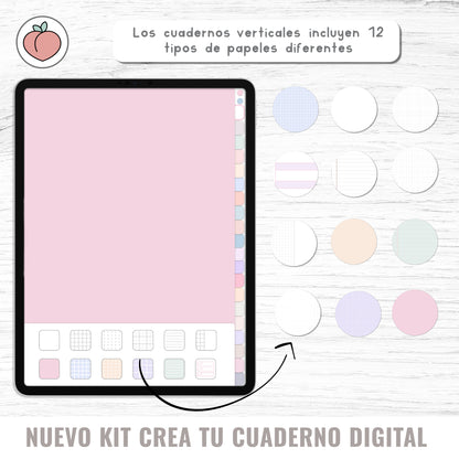 CREA TUS CUADERNOS DIGITALES PRO: Kit completo para crear y personalizar cuadernos digitales con infinitas opciones y recursos incluidos