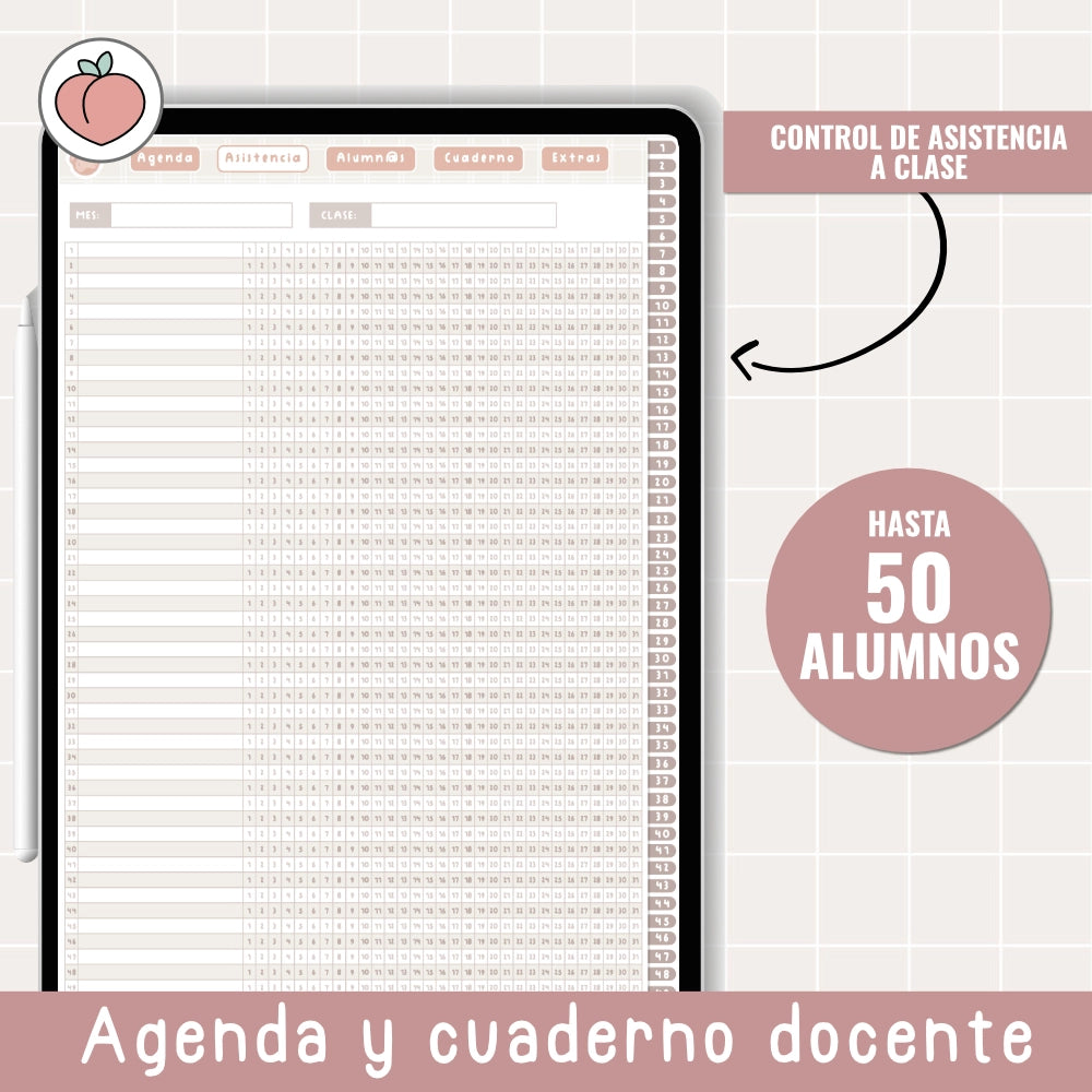 Cuaderno de asistencia de clase