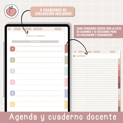 Cuaderno del profesor digital para iPad y tablets Android