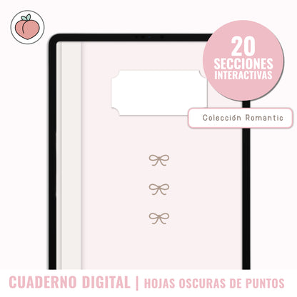 KIT CUADERNOS DIGITALES ROMANTIC: Cuadernos para apuntes, notas, ideas, journaling u organización