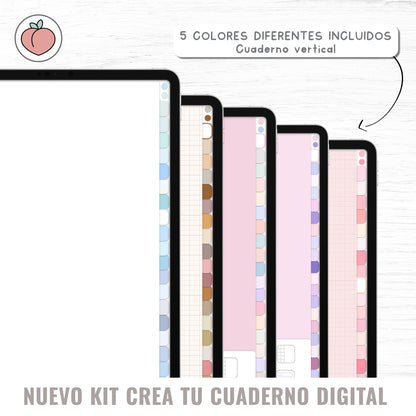 CREA TUS CUADERNOS DIGITALES PRO: Kit completo para crear y personalizar cuadernos digitales con infinitas opciones y recursos incluidos