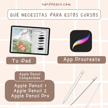 ILUSTRACIÓN DIGITAL DE MUNDOS KAWAII EN PROCREATE: Paisajes y personajes adorables | Curso completo con lecciones paso a paso, recursos y pinceles, principiantes y avanzados