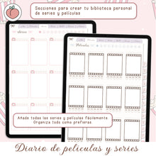 Load image into Gallery viewer, DIARIO DE PELÍCULAS Y SERIES DIGITAL
