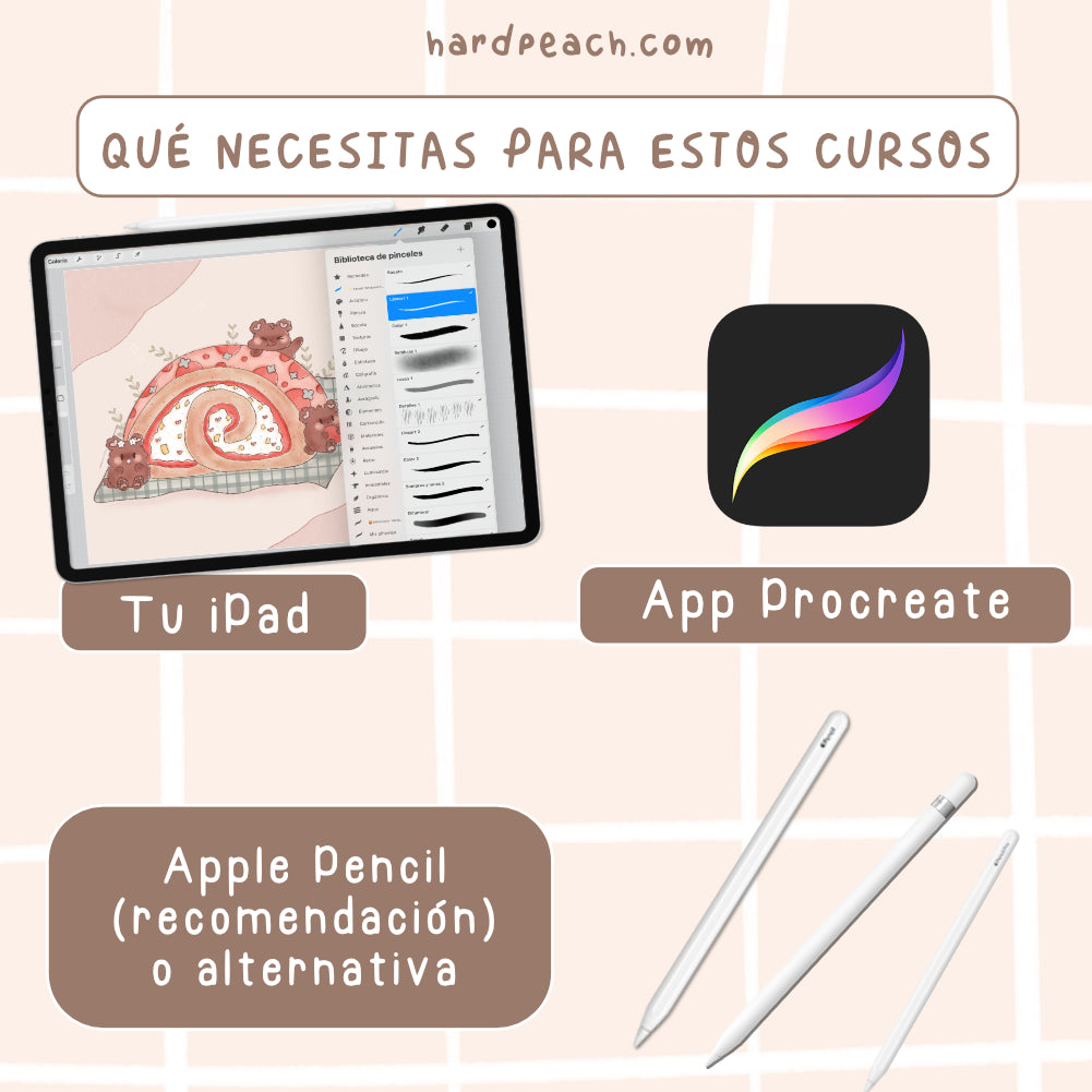 KAWAII DIGITAL ILLUSTRATION AND CHARACTER CREATION: STEP-BY-STEP COURSE AND BRUSHES | Spanish audio