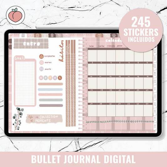 BULLET JOURNAL DIGITAL - PINK BERRY  | CREA TU AGENDA DIGITAL, PLANIFICADOR DIGITAL...