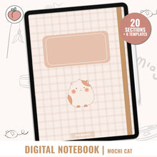 Load image into Gallery viewer, STUDENT DIGITAL NOTEBOOK | MOCHI CAT EDITION
