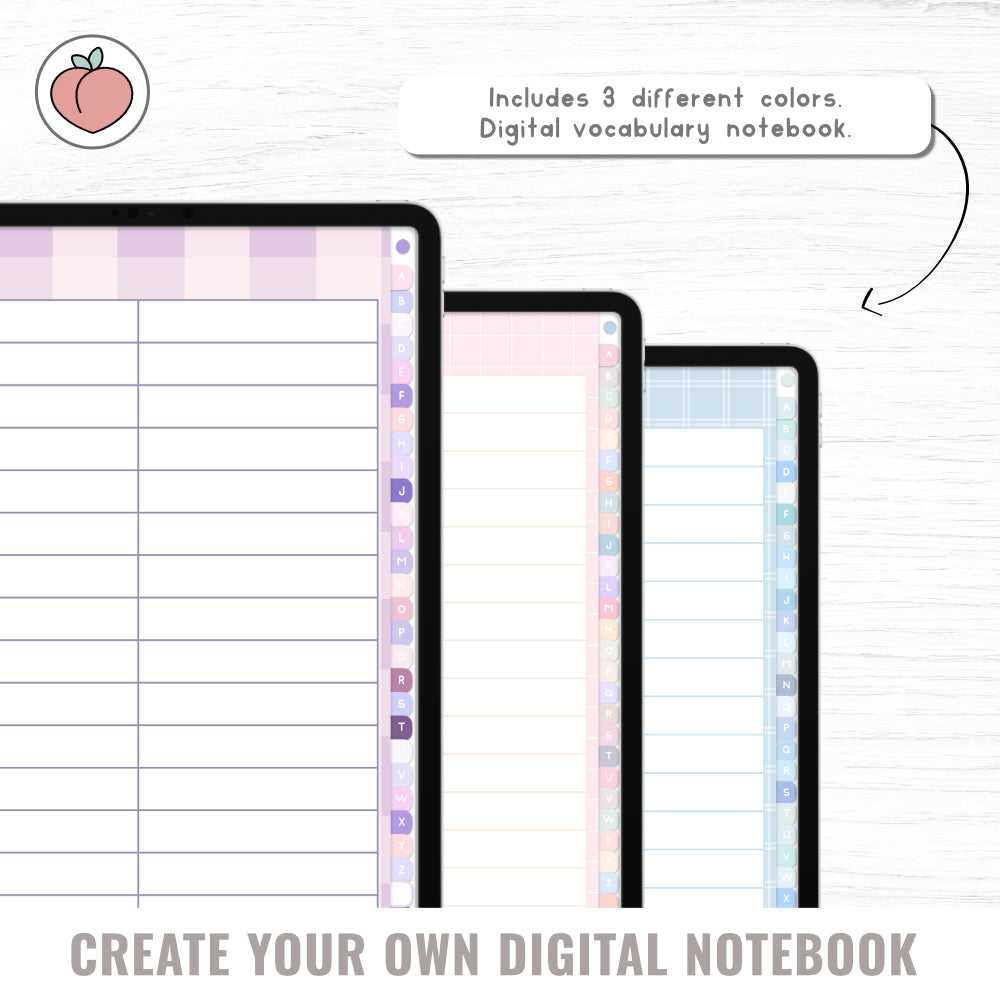 Create your digital notebook or digital planner KIT | HardPeach