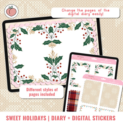 CHRISTMAS DIGITAL DIARY + STICKERS WITH CLOUD | SWEET HOLIDAYS