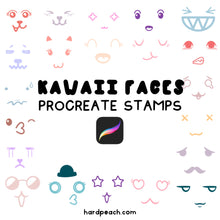 Load image into Gallery viewer, KAWAII FACES - PROCREATE BRUSHES
