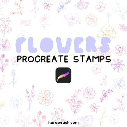 FLOWER BRUSHES - PROCREATE STAMPS