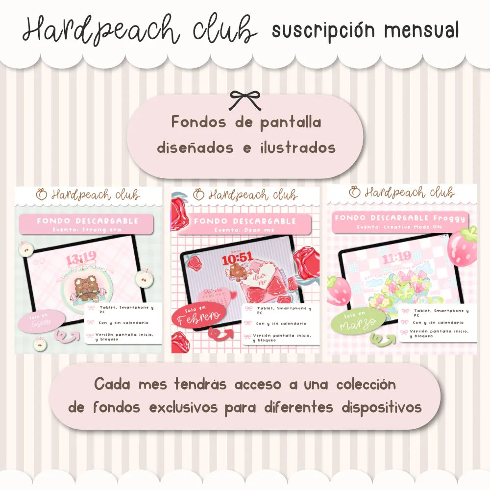 HARDPEACH CLUB: PEACHY | Suscripción mensual con contenidos digitales y eventos exclusivos