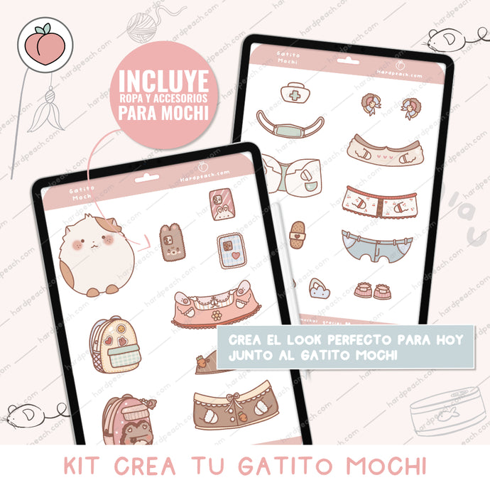 stickers gatito mochi