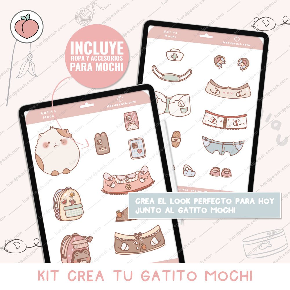 stickers gatito mochi