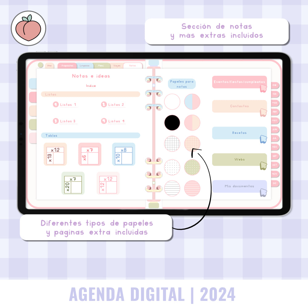 Agenda digital 2024 edición pastel