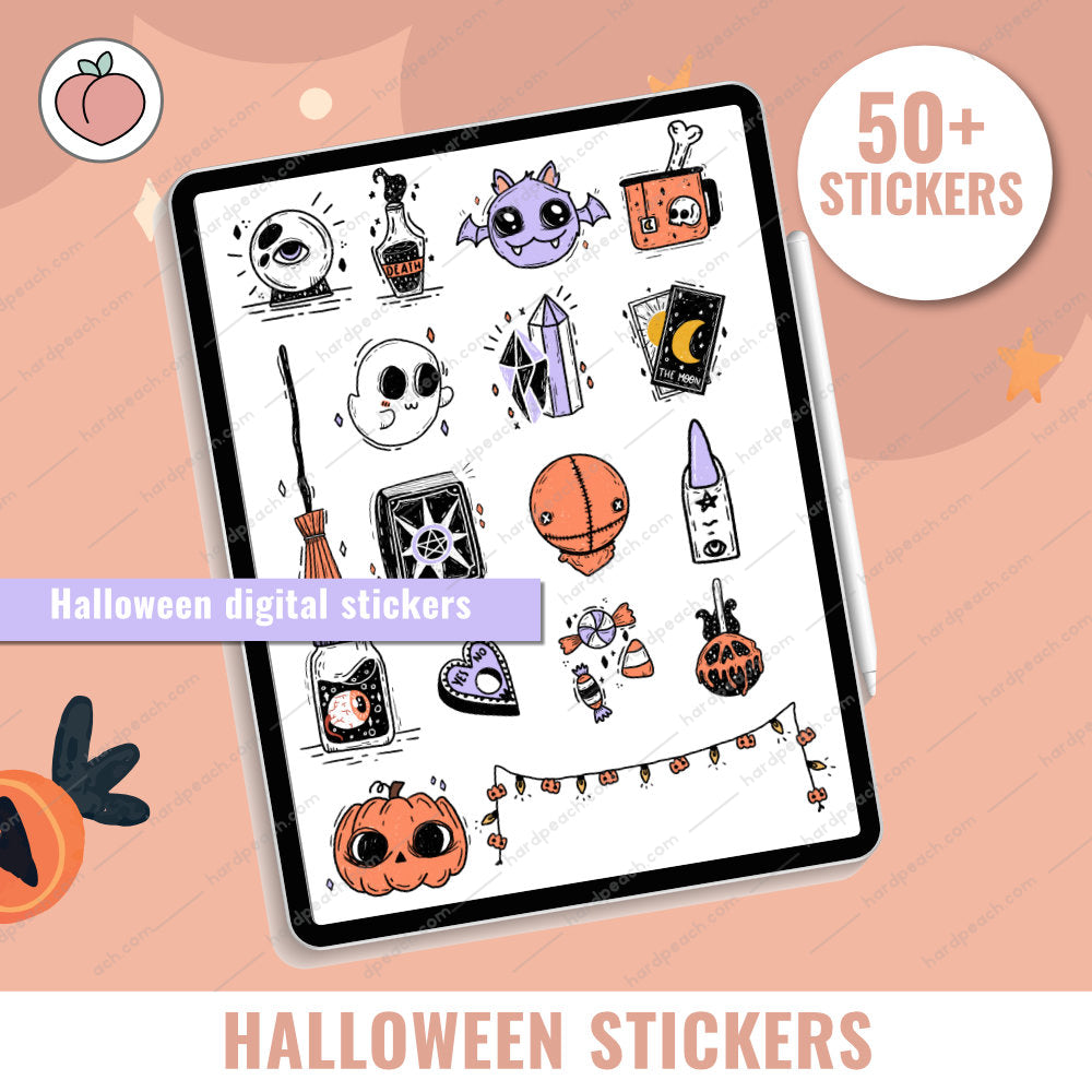 HALLOWEEN DIGITAL STICKERS | Versión en inglés