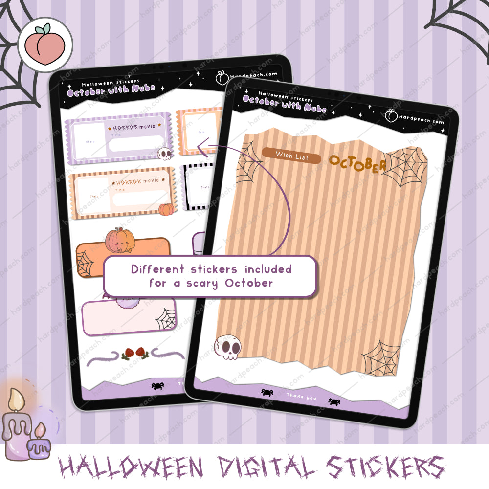 HALLOWEEN DIGITAL STICKERS | Versión en inglés