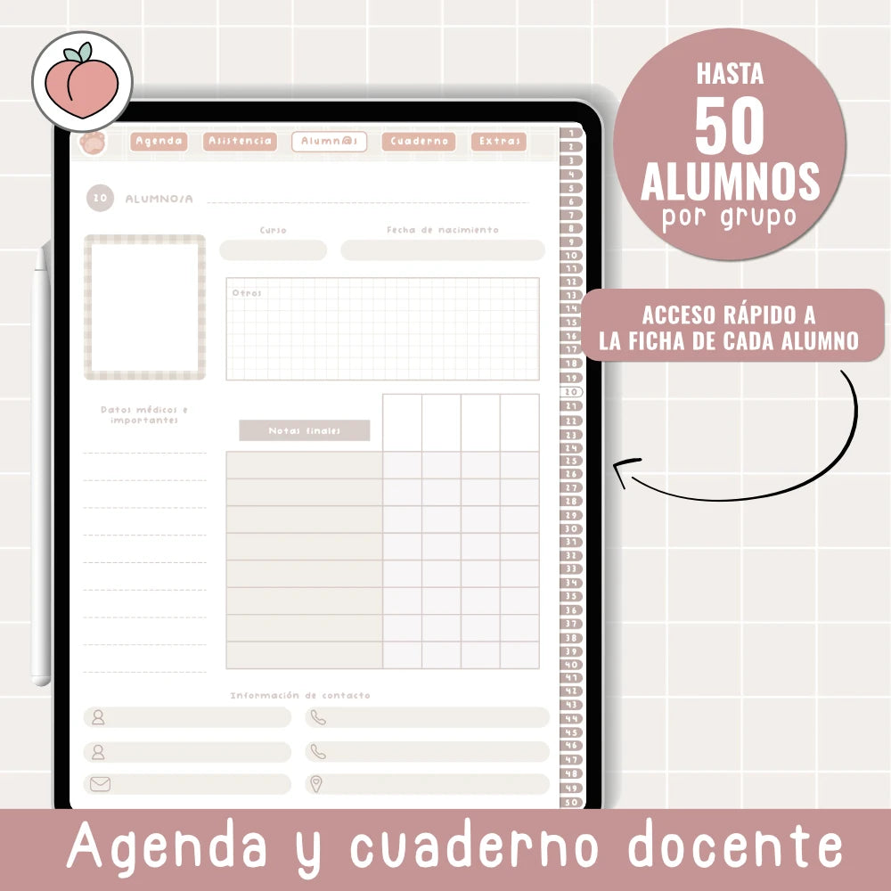 Hojas de asistencia para profesores