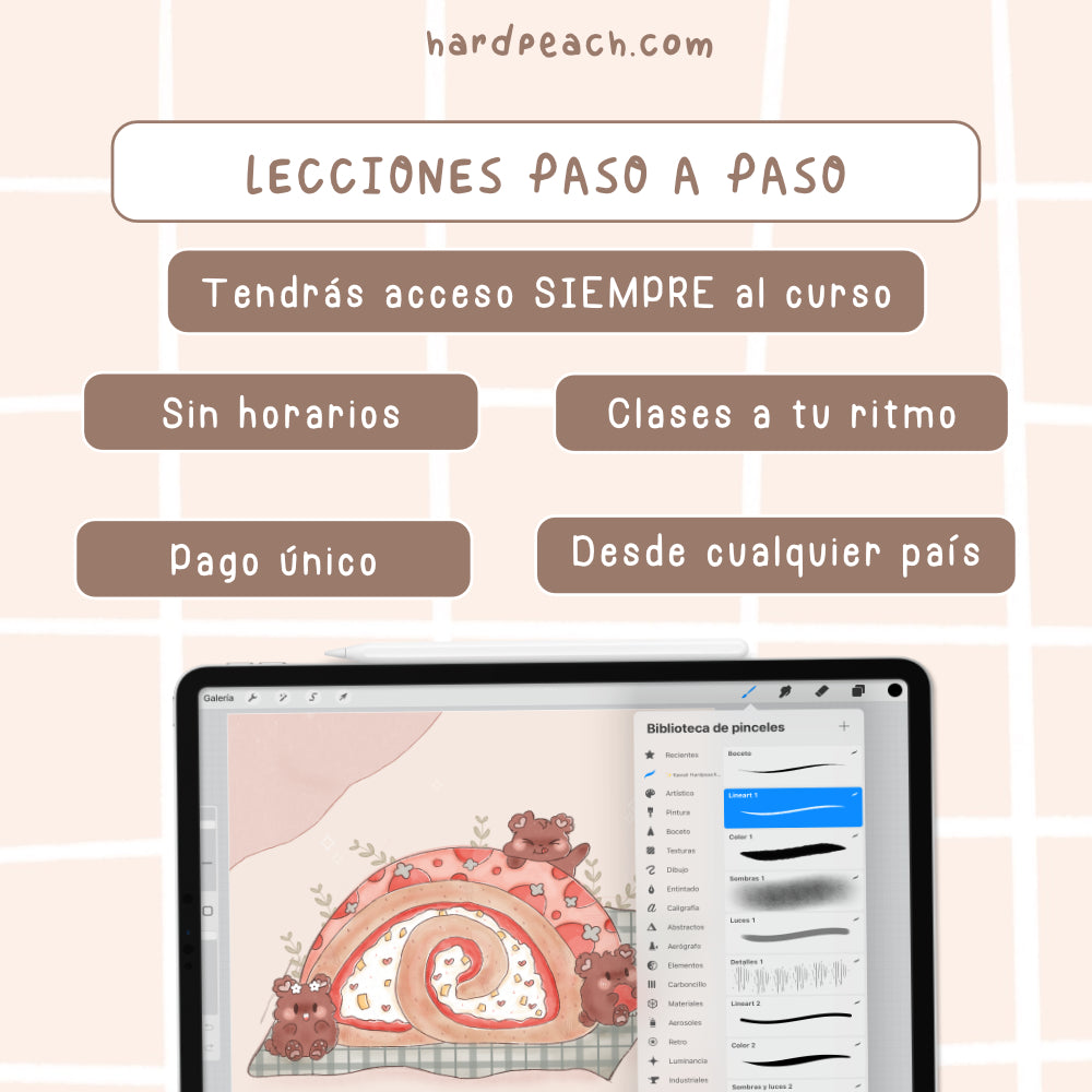 KIT DE CURSOS DE PROCREATE: Dibujo Digital, técnicas paso a paso, recursos y lecciones para principiantes
