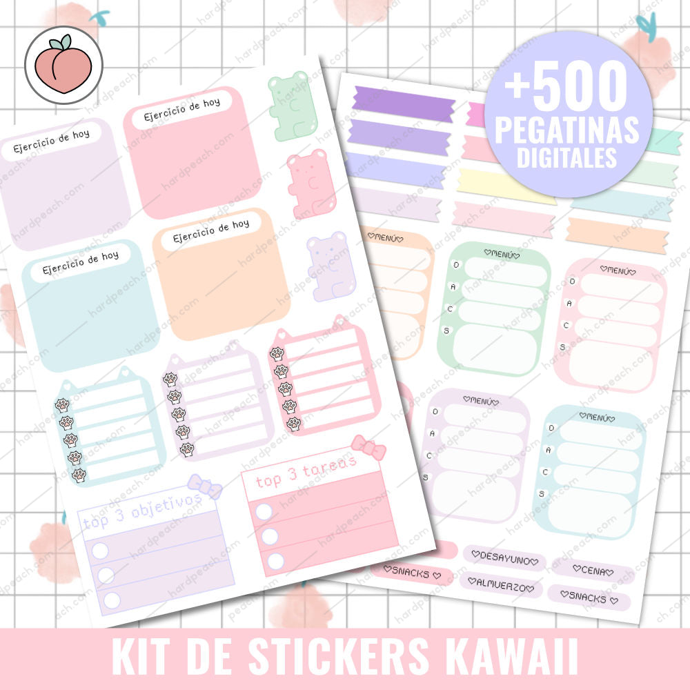 KIT DE STICKERS KAWAII | PEGATINAS DIGITALES